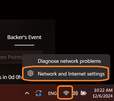 Network and Internet Settings